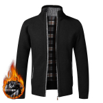 S&uuml;gis Talv Soe Kampsun Meeste Fliisist Kampsunid T&auml;ispika Lukuga Jakid Slim Fit Luksuslik Kootud Kampsun Mantel Ameerika XL must