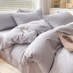 P&otilde;hjamaade tuulega pestud puuvill, neljaosaline puhtast puuvillast tekkide komplekt Lihtne voodipesu 1.5m bed