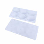 6 sidrunipuuviljavahu koogivorm DIY k&uuml;psetusvorm, silikoonist fondantvorm valge