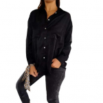 Naiste S&auml;rk Rev&auml;&auml;r Pikkade Varrukatega Paigutatud Taskutega S&auml;rk Topid &Uuml;hev&auml;rvilised Vaba L&otilde;ikega &Uuml;herealised Kontoridaami Topid S valge