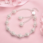 925 Sterling h&otilde;be 8mm &otilde;&otilde;nes kuulkett k&auml;ev&otilde;ru Mood pulma ehted 20CM