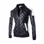 Meeste jope Slim Fit Motorcycle PU nahast talve soe mantel Bomber Mantel M