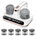 Vooditolmuimeja 5-&uuml;hes tugeva imemisega, madala m&uuml;ratasemega madratsitolmuimeja k&auml;eshoitav tolmuimeja Hepa madratsipuhastusvahendiga lemmikloomade karvade eemaldamiseks valge