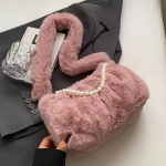 Talvine k&otilde;rgekvaliteediline pl&uuml;&uuml;sist kott ni&scaron;imood mitmek&uuml;lgne lukuga &otilde;lakott naturaalse p&auml;rlmutterp&auml;rli ketiga kaenlaalune kott