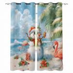 J&otilde;uluvana Lumememm Flamingo Lill J&auml;&auml;tis Pimendavad Kardinad Elutuppa Magamistuppa Akende Kaunistused Rulood Draperiid W135 x H60cm
