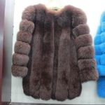 Naiste soe Faux Fox karusnaha mantel Pikk talvekarusnahast jope Naiste elegantsed &uuml;ler&otilde;ivad M kohv