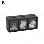 Puust isikup&auml;rastatud laste s&auml;&auml;stukarp Rahahoiukast Pere igap&auml;evane sularaha hoiukast, hoiup&otilde;rsas