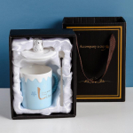 Armas j&auml;&auml;karu keraamiline kruus kaanega lusikaga kohvitassid loomingulised joogin&otilde;ud kohvi tee piimatass kingitused