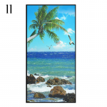 Privaatsusaknakile Mere&auml;&auml;rne maastik Prinditud klaaskleebised Staatilised klambrid Vin&uuml;&uuml;lkleebised Kodu Toa Decor Aknatoonimine 50x90cm