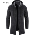 Moodne S&uuml;gis ja Talv Pluss Samet Trendikas Kena V&auml;rv K&otilde;ik-Selga Kampsun Kampsun Mantel Trenchcoat Mehed 4XL tumehall v&auml;rv