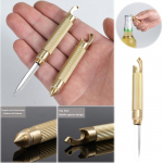 Messingist nuga multifunktsionaalne pudeliavaja kaasaskantav v&otilde;tmehoidja ripats Sharp Express karbiavaja v&auml;linuga Free Size kollane