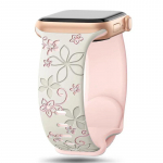 Lilledega graveeritud rihm Apple'i kellarihmale 46 mm 49 mm 45 mm 44 mm 42 mm 41 mm 40 mm 38 mm silikoonist spordik&auml;ev&otilde;ru iWatch Series 10 SE 9 8 7 6 Ultra 2 38mm 40mm 41mm