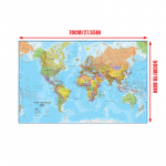 Maailmakaart &Uuml;ksikasjalik seinaplakat Selge prinditud l&otilde;uendmaal Dekoratiivne rippuv pilt Kontori kodu Koolitarbed 70*50cm