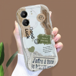 Armas koomiksimustriga kreemja tekstuuriga korpus, lainelise servaga pehme silikoonkaanega telefoni&uuml;mbris Xiaomi Redmi jaoks Xiaomi Poco C50 must