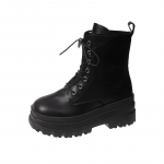 2024. aasta uued kevadised ja s&uuml;gisesed paksu tallaga naiste Martini saapad, k&otilde;rge &uuml;mara varbaga, kandiga, k&uuml;lgmise lukuga, moekingad naistele 35 must