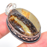 Septerian Stone Handmade 925 Sterling Silver Jewelry Pendant 1.85 i9o45