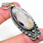 Tiffany Stone, Citrine 925 Sterling Silver Jewelry Pendant 2.72 t3m63