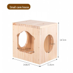 Tiigrinaha pojeng papagoi pesakast - T&auml;ispuidust linnupuur katuseakna, redeli ja platvormiga.