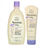 Aveeno, Baby, Soothing Bath + Lotion Set, Lavender and Vanilla, 2-Piece Set