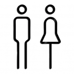 3D Akr&uuml;&uuml;l Vannitoa Tualettruumi Silt Tualettruum Mehed Naised Tualettruumi Ukse Silt &Auml;ri kuldne