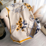 Talvine Soojas Hoidev Paksenenud Disainer Naiste Sall Luksuslik Lille ja Liblika Kahepoolne Ka&scaron;miirsall &Scaron;all Bufanda Uus