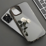 Mobiiltelefoni&uuml;mbrised iPhone 11 13 15 Pro Max 12 14 Pro Max &uuml;mbrisele iPhone 16 15 Plus 13 Pro 12 j&auml;&auml;tunud tekstuuriga maalitud koomiksililled iPhone 11 valge