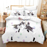 Uus Re Zero Rem Ram Voodipesu Komplekt 3D Tr&uuml;kk Kawaii Joonisfilm Anime kolmeosaline komplekt T&auml;iskasvanu Laps Magamistuba Tekikoti komplektid Kodutekstiilid US Full 200x230cm