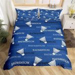 Spordisulgpalli tekikate Fluorestseeruv roheline roosa sulgpallireketi voodipesukomplekt Spordim&auml;ngu Toidukate Moodne tekikate 140X200cm-2pcs