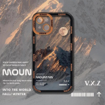 Esteetiline Snow Mountaini l&auml;bipaistev telefoni&uuml;mbris iPhone'ile 15 14 13 12 11 Pro Max X XR XS Luksuslik l&auml;bipaistev pehme silikoonist p&otilde;rutuskindel kate iPhone 16 Pro