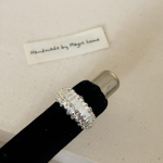 Tekstuuriga harjatud plisseeritud tsirkoonist metallist s&otilde;rmus naiste ni&scaron;&scaron;, ainulaadne elegantne mood, peen mitmek&uuml;lgne s&otilde;rmus