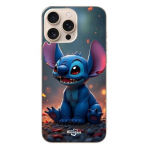 Coque - Maniacase - Iphone 16 Pro Max - Stitch mignon 3D - Souple - Noir