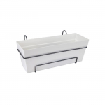 ELHO Balconni&egrave;re Loft Urban Allin1 - L 49 x W 27 x H 21 cm - Balcon, ext&eacute;rieur - 100% recycl&eacute; - Blanc