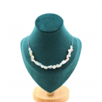 Pierres et Min&eacute;raux. Collier 20 perles B&eacute;ryl Morganite du Br&eacute;sil. Chaine en acier Collier femmes, hommes. Taille personnalisable.