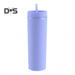 Skinny Tumbler kaanega, &otilde;lg, 16 untsi Sippy Cup BPA-vabad trumlid, kahe seinaga isoleeritud tass j&auml;&auml;kohvi tee vee reisikruusi jaoks roosa punane v&auml;rv
