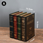 Vintage v&otilde;ltsraamatud kaunistuseks Retro v&otilde;ltsraamatute riiulikaunistusega ehtekarp