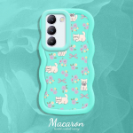 V&auml;rvitud muster Big Wave Edge pehme silikoon materjal Macaron telefoni &uuml;mbris p&otilde;rutuskindel kaitsev kummist korpus OnePlus Vivo Motorola Moto jaoks Vivo Y20A sinine
