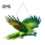 Rippuvate lindude aknakaunistus Akr&uuml;&uuml;list Kingfisher Eagle Suncatcher Vitraažakna paneeli ornament koduseina aiakaunistuseks 0.30mm roheline