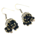 Black Onyx Gemstone Handmade Fashion Drop Dangle Jewelry Earrings 2 c8e98