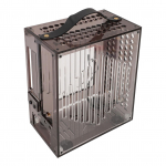 23x20,5x12cm miniatuurne ITX-arvuti &uuml;mbris, l&auml;bipaistev arcylic arvuti&uuml;mbris, kaasaskantav DIY lauaarvuti &uuml;mbris 360 must