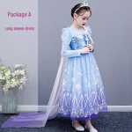 Frozen 2 Elsa pikkade varrukatega sametkleit t&uuml;drukutele - S&uuml;gis/Talv Halloweeni v&auml;ljaanne 120 cm