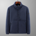 Meeste kahepoolne paks polaarfliisjakk, talvine vaba l&otilde;ige, suur suurus, p&uuml;stkrae. 3XL sinine