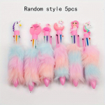 Tagasi koolihooaega 5 tk 0,5 mm loominguline 6 v&auml;rvi pastapliiats luik vikerkaar pl&uuml;&uuml;sist kirjatarbed loomingulise kujuga kuue v&auml;rvi &uuml;kssarviku signatuurpliiats Random style 5pcs