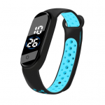 LED elektrooniline k&auml;ekell veekindel libisemisvastane reguleeritav kahev&auml;rviline TPU rihm, ristk&uuml;likukujuline sihverplaadiga sihverplaat Lastele vabaaja spordiala digitaalne k&auml;ekell s&uuml;nnip&auml;evaks punane/must