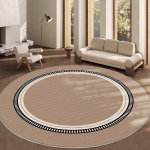 Moodne &uuml;mmargune sametist p&otilde;randamatt - Ideaalne elutubade, magamistubade ja kohvilaudade jaoks, ideaalne s&uuml;giseks ja talveks. 120 cm diameter round