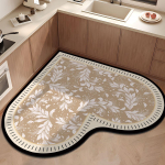 Armas s&uuml;damekujuline p&otilde;randamatt Imav Mustust h&uuml;lgav K&ouml;&ouml;k Vannituba Kulumiskindel ja Libisemiskindel 100 * 100cm