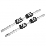 2 tk HG15-400mm lineaarsed juhtsiinid 4 tk mustade HGH15 lineaarlaagritega liugplokid