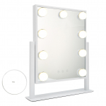 Meigipeegel 9 LED-valgusega Kosmeetiline peegel 3 v&auml;rvirežiimiga Valgustusega peegel 10-kordse suurendusega US Plug