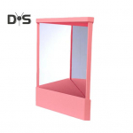 Mittep&ouml;&ouml;ratav t&otilde;eline meigipeegel k&otilde;rge selgusega lauapeegel meestele naistele t&auml;pne t&otilde;eline pilt &uuml;mberp&ouml;&ouml;ratud seisv kosmeetikapeegel S roosa