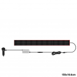 Devil Eye LED veoauto pikslipaneeli valguse kaugjuhtimispult Pehme kokkupandav valgustus Graffiti kerimine laua esiklaasi reklaamiekraanile 150x16.6cm