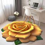 Elutuba kodu 3d kolmem&otilde;&otilde;tmeline p&otilde;randamatt lill p&otilde;randamatt kristall samet vaip &uuml;mmargune kodu pojengi kroonlehed erikujuline matt Diameter 120cm sinine